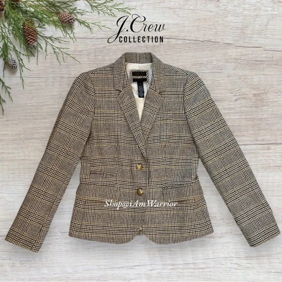 J.Crew Collection houndstooth plaid wool schoolboy blazer *shop@iamwarrior - Picture 5 of 13